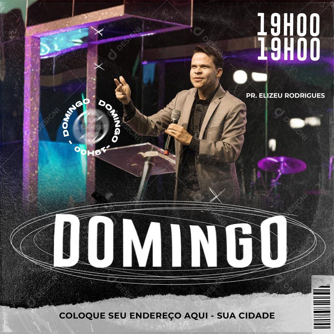 Culto de Domingo Social Media PSD Editável