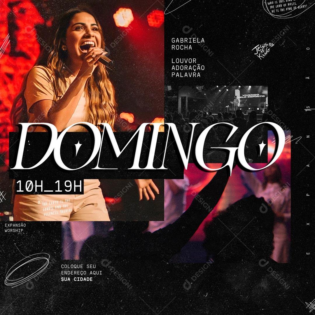 Culto de Domingo Social Media PSD Editável