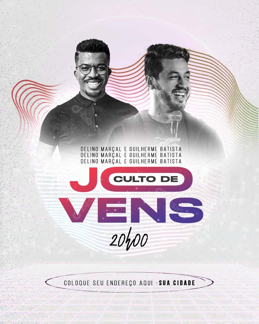 Culto de Jovens Social Media PSD Editável