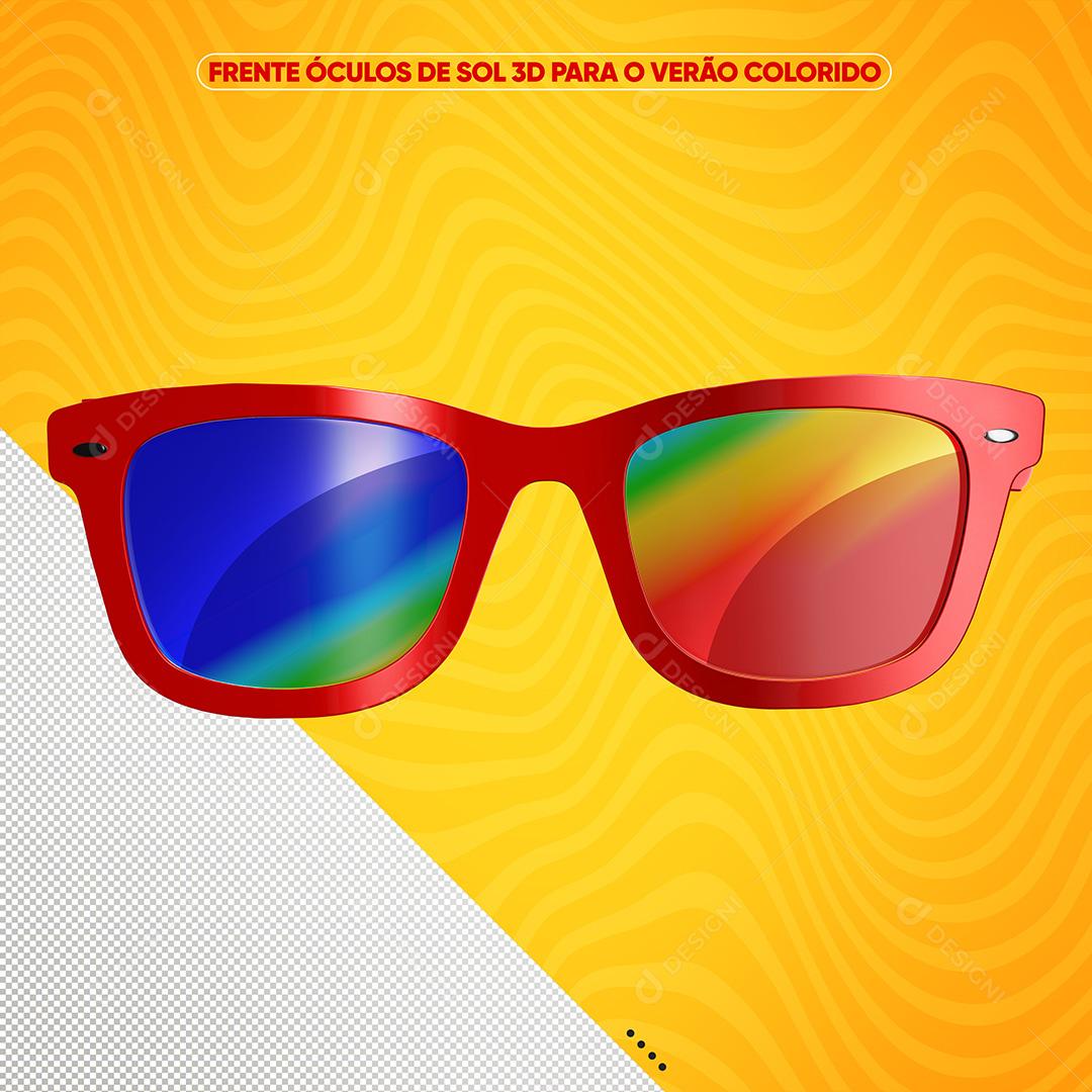 Óculos De Sol 3D Para O Verão Colorido Para Composição PSD