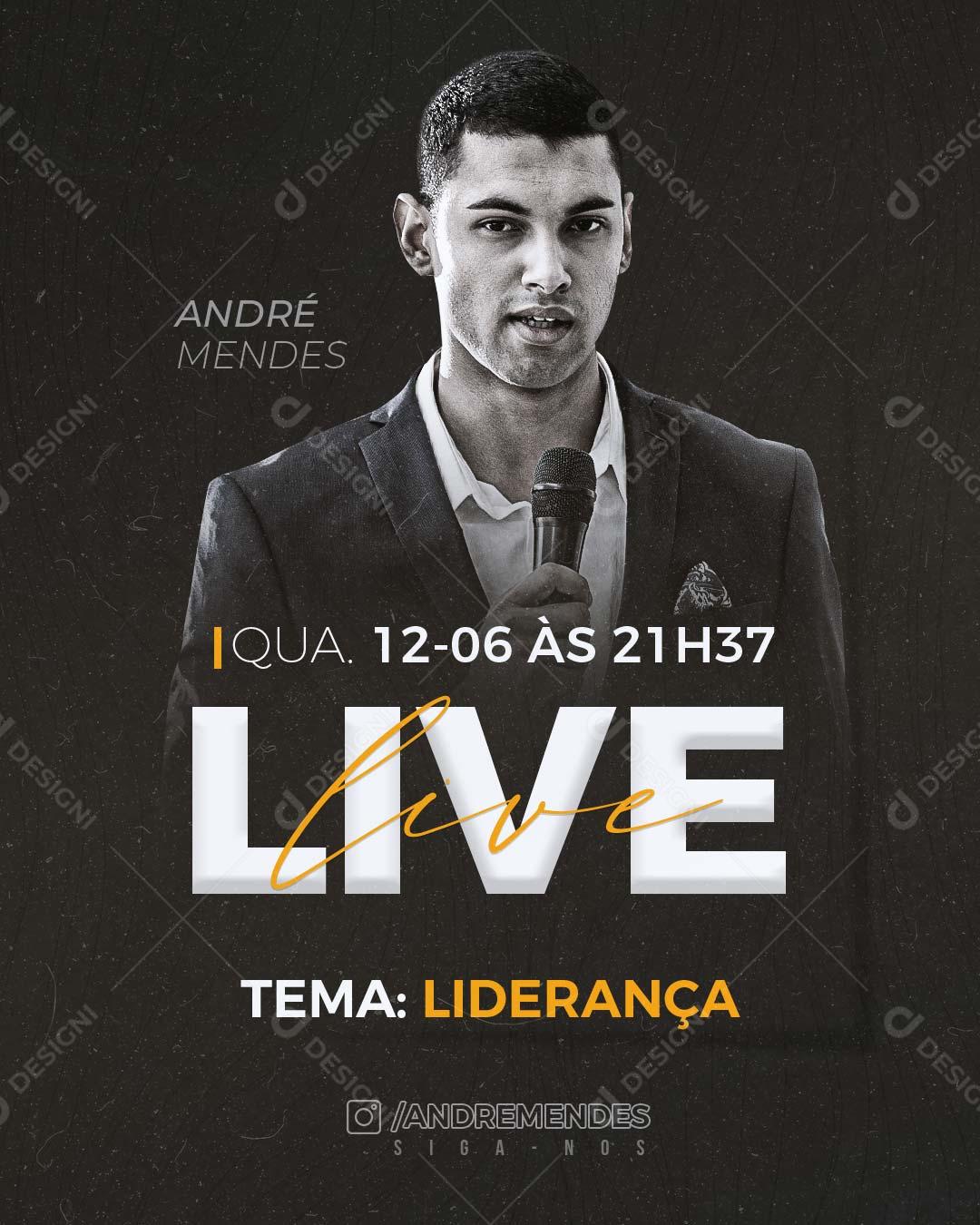 Live Liderança Gospel Social Media PSD Editável