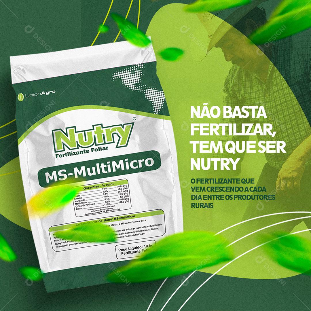 Social Media Não Basta Fertilizar Tem Que Ser Nutry PSD Editável