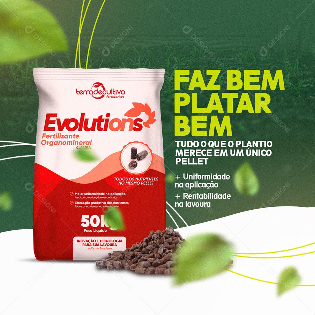 Social Media Fertilizantes Agropecuárias PSD Editável
