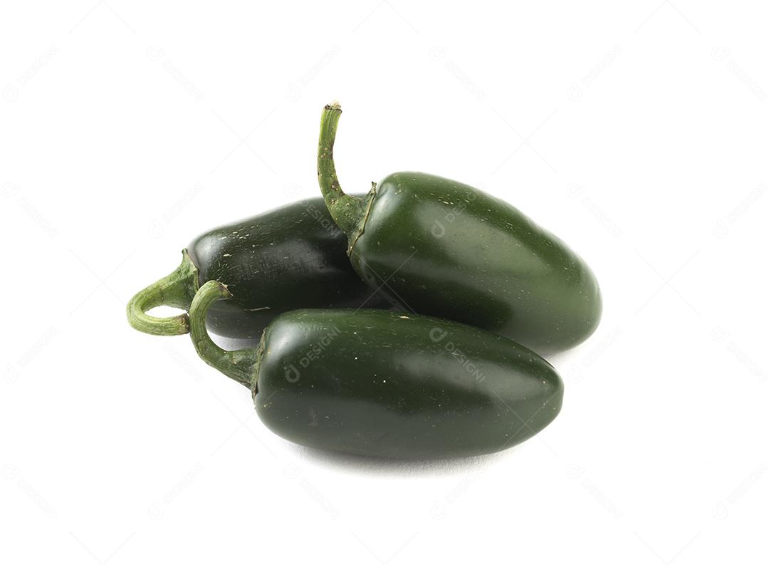 Pimentas Jalapeno Verdes Isoladas Sobre Fundo Branco Imagens jpg