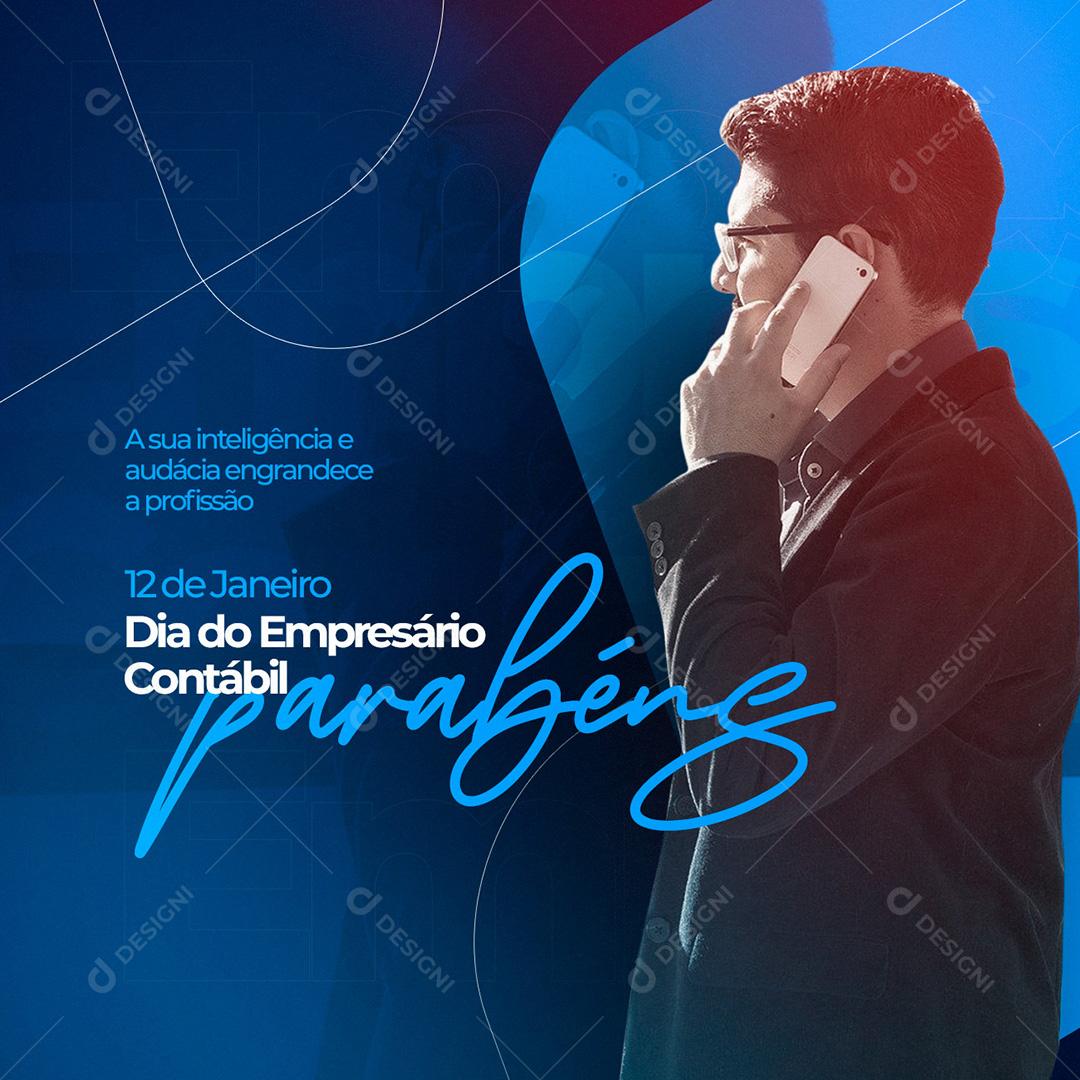 Dia Do Empresário Contábil 12 De Janeiro PSD Editável