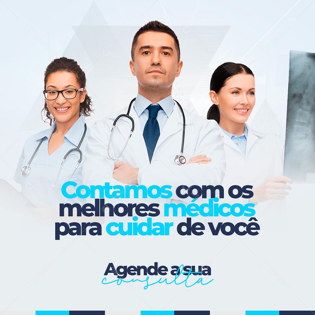 Clínica Melhores Médicos Para Cuidar De Você Social Media PSD