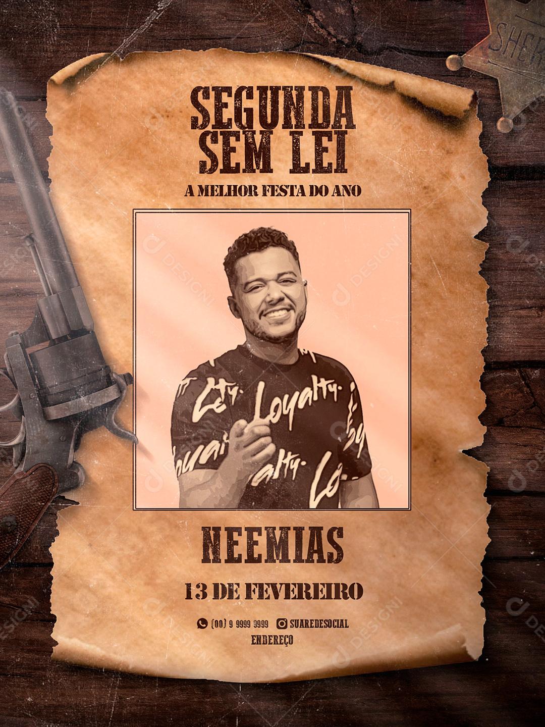 Social Media Segunda Sem Lei Agendas Flyers PSD Editável