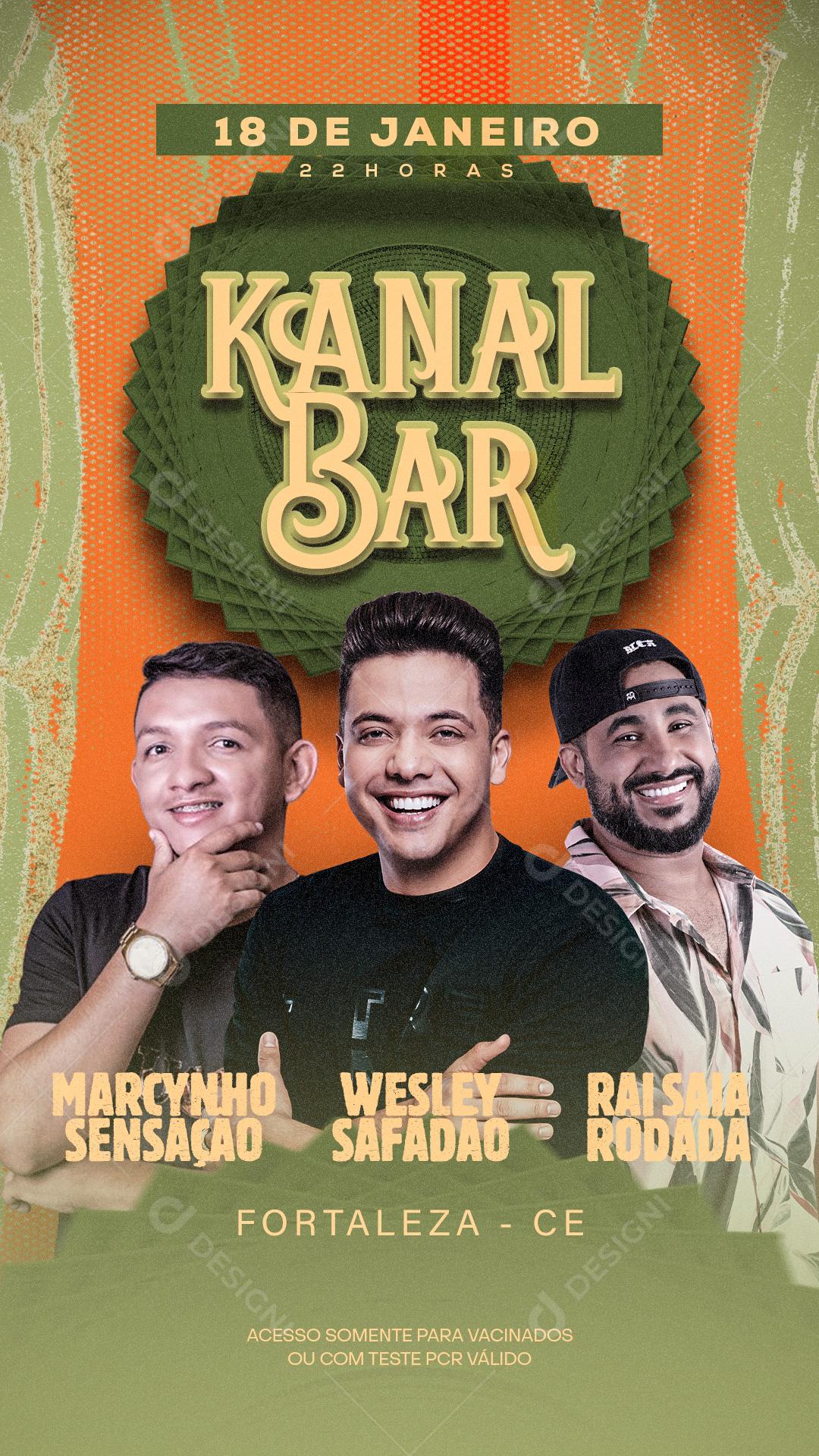 Social Media Kanal Bar Flyers PSD Editável