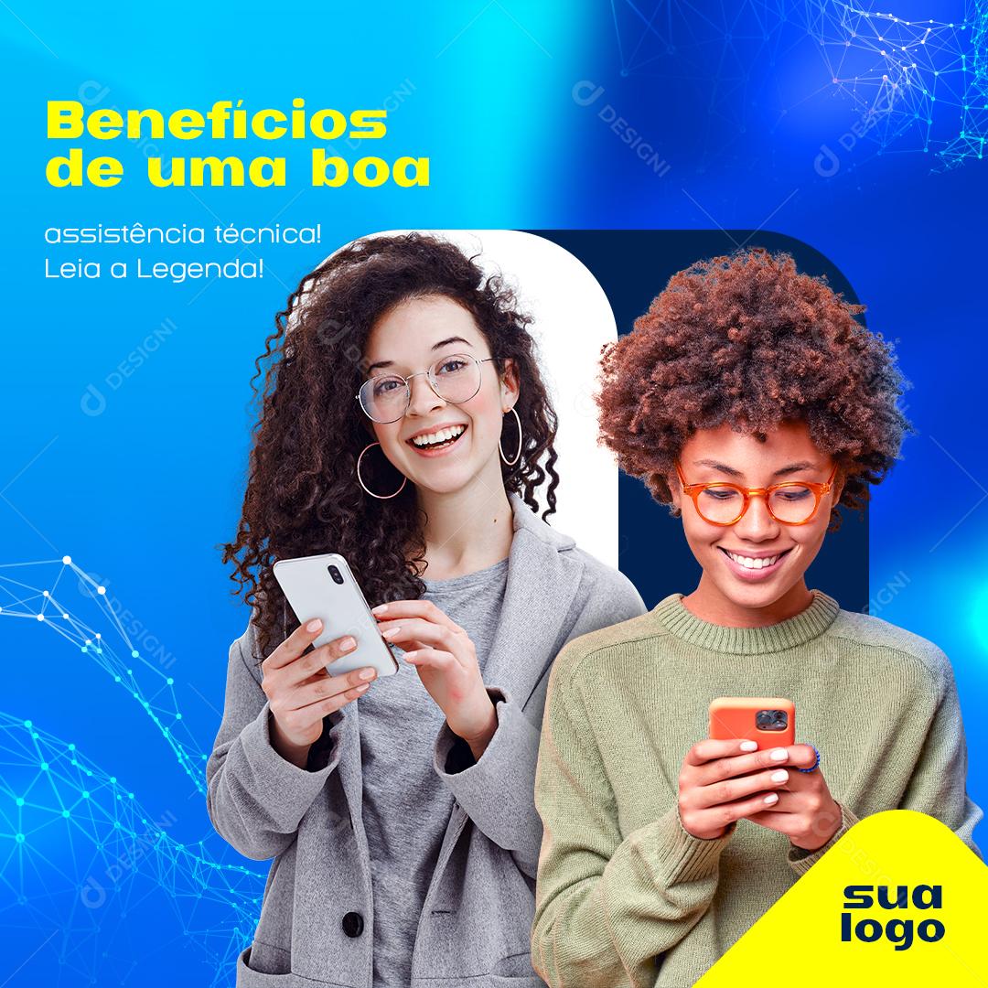 Benefícios De uma Boa Assistência Técnica Social Media PSD Editável