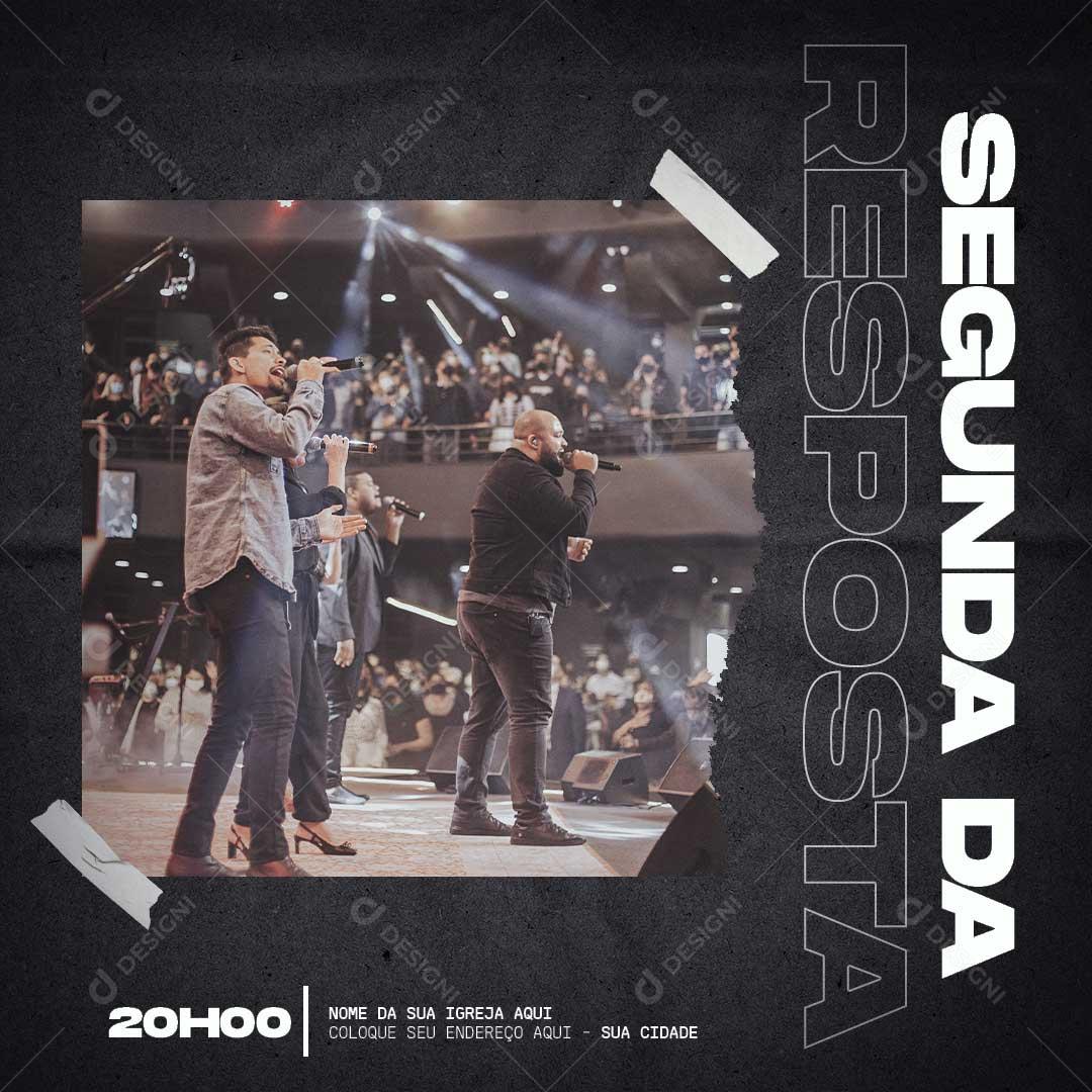 Social Media Segunda Da Resposta Igreja Culto PSD Editável