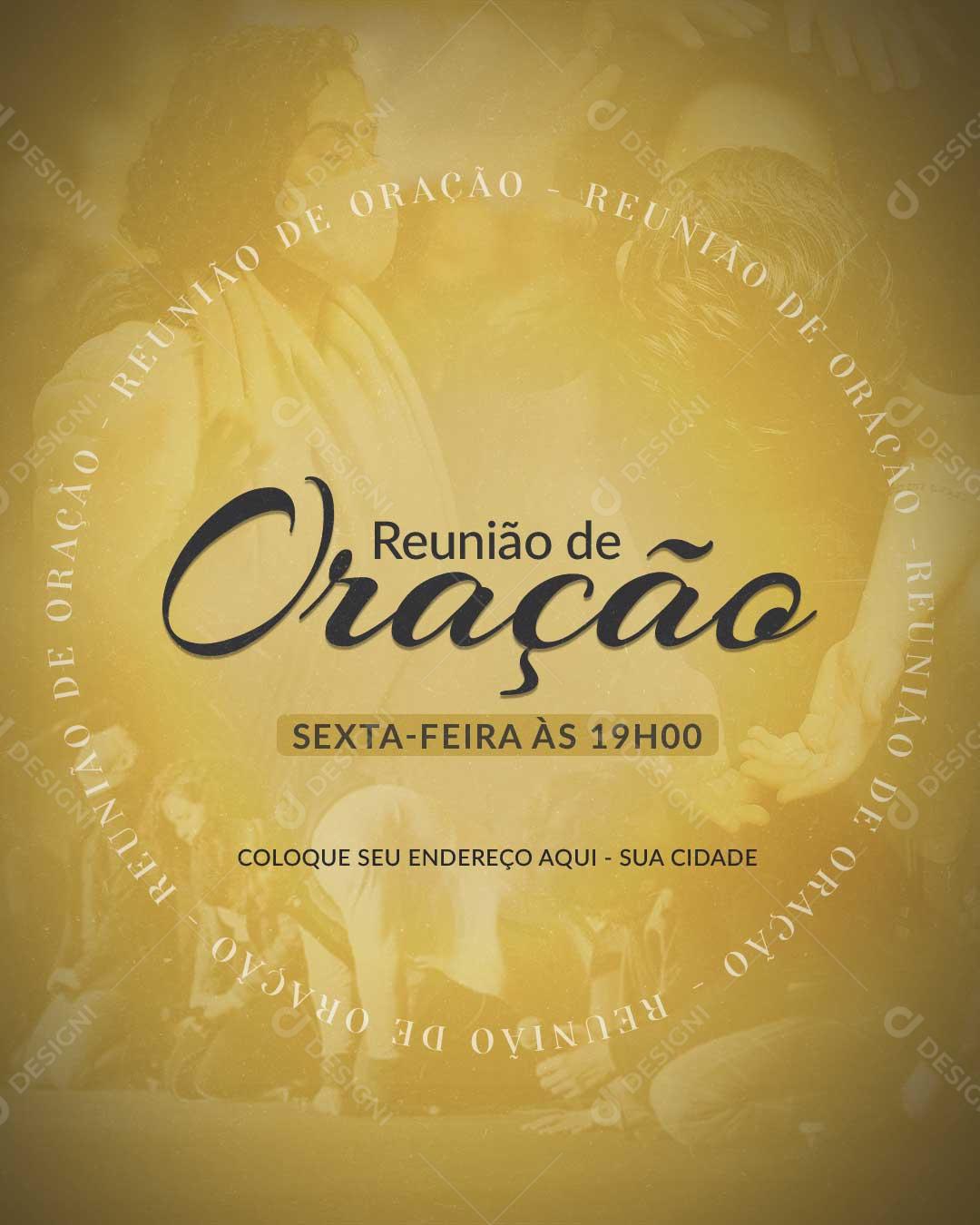 Social Media Reunião De Oração Flyers PSD Editável