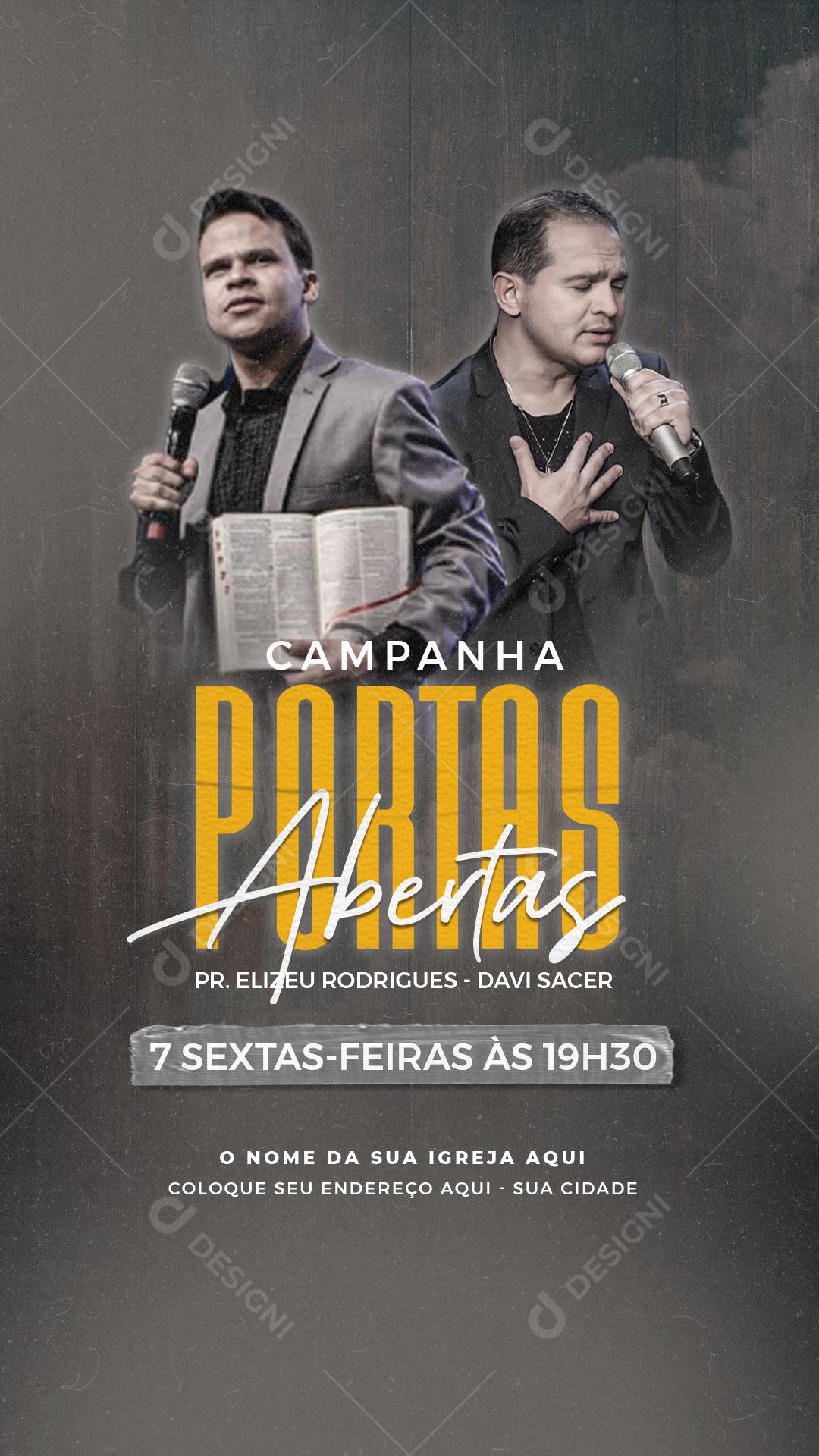 Social Media Campanha Portas Abertas Agenda PSD Editável