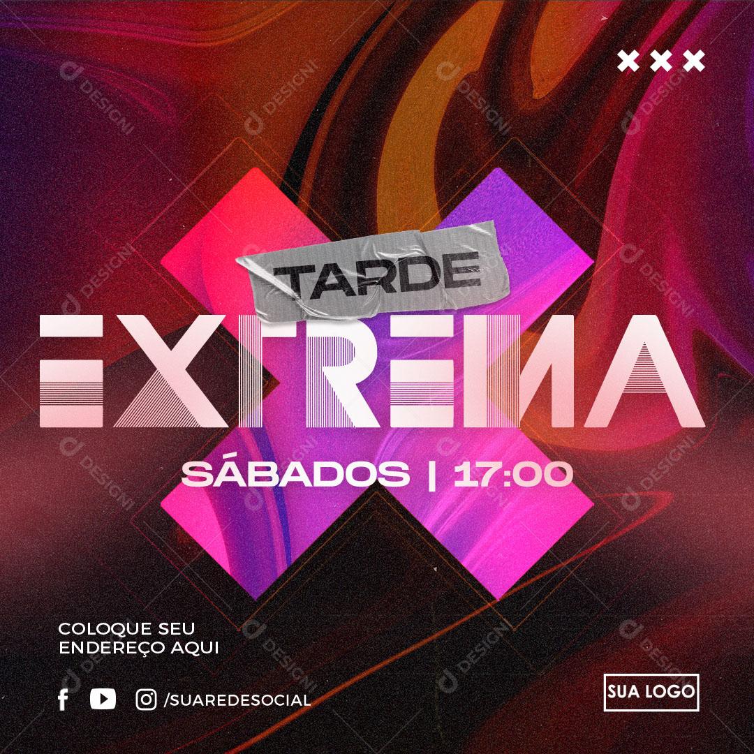 Social Media Tarde Extrema Culto Igreja PSD Editável