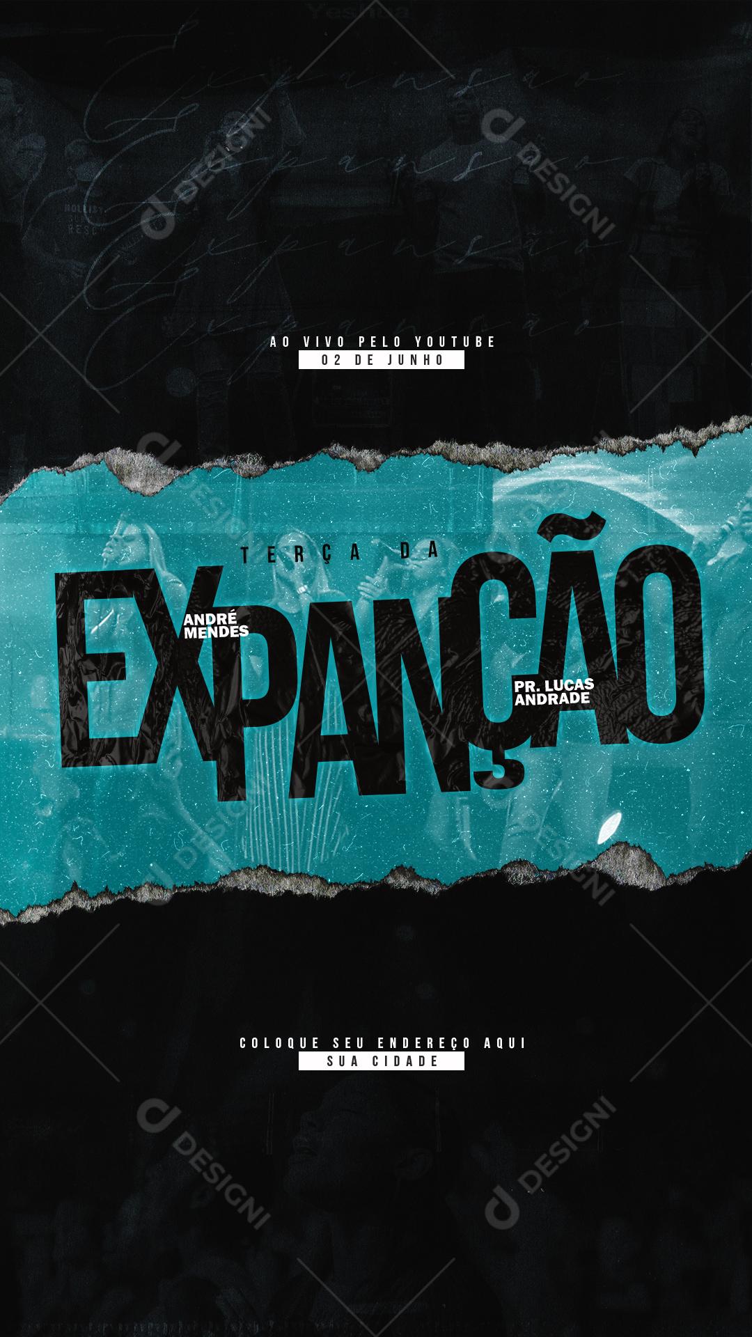 Social Media Terça Da Expanção Culto Igreja PSD Editável