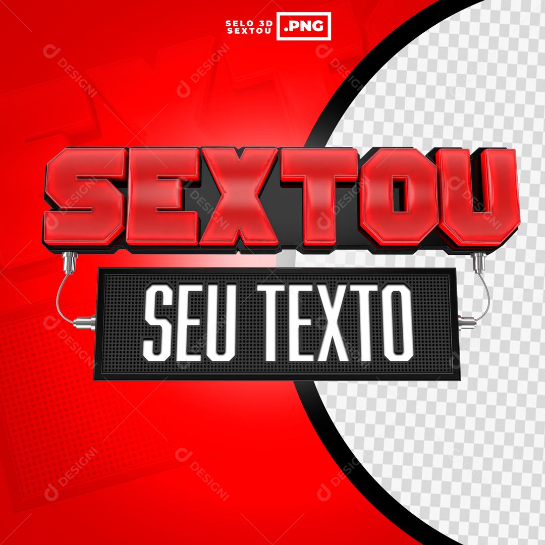 Selo 3D Para Composição Sextou PSD Editável