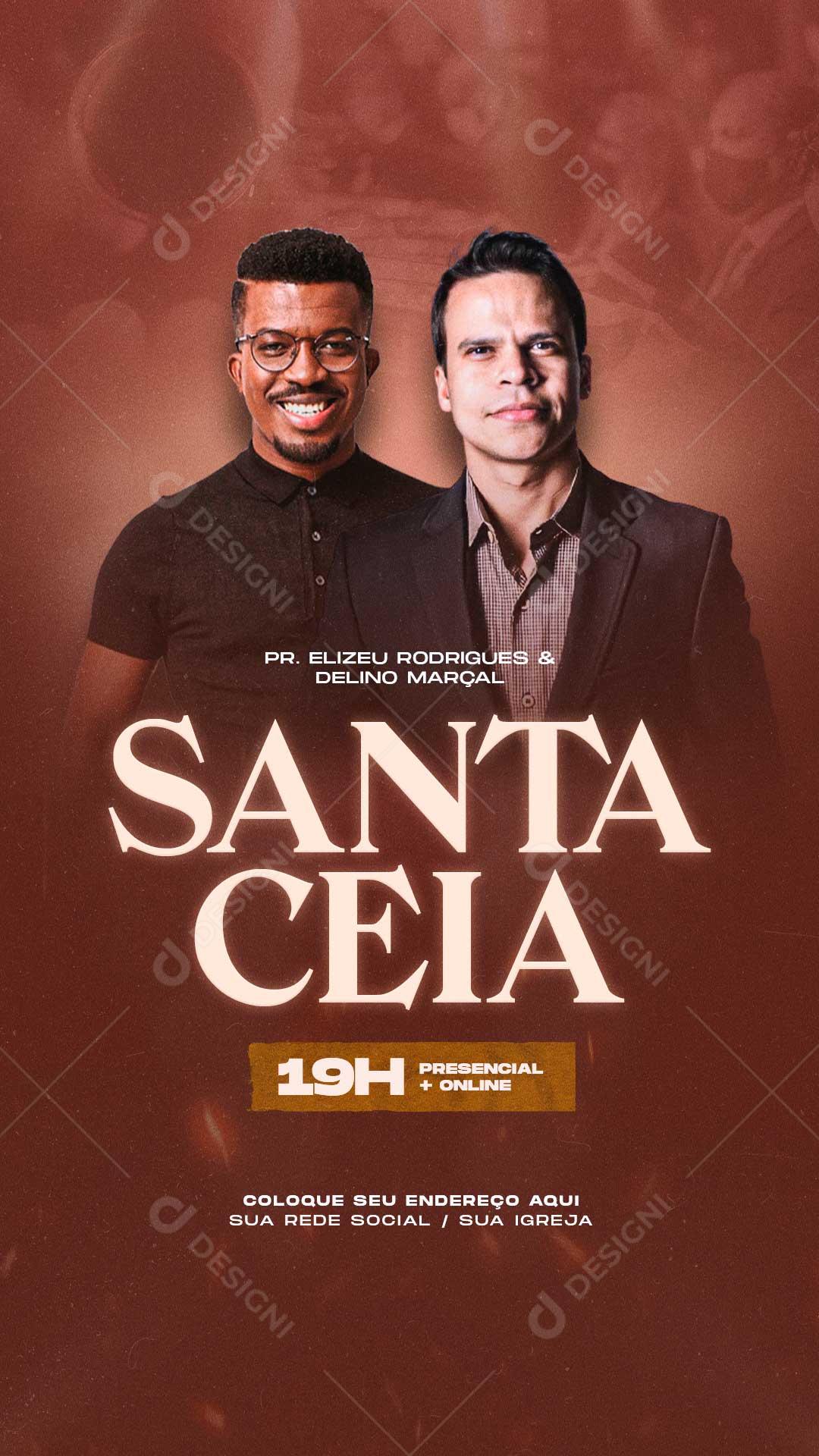 Social Media Santa Ceia Culto Igreja PSD Editável