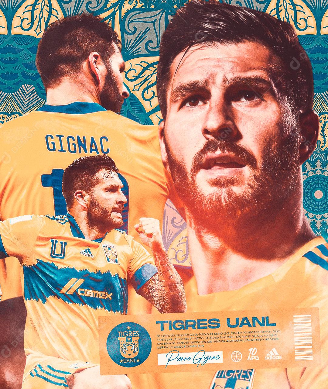 Flyer Jogador de Futebol André Pierre Gignac Social Media PSD Editável