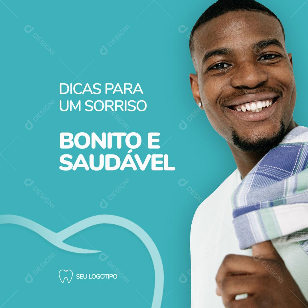 Tips for a Beautiful and Healthy Smile Social Media Editable PSD