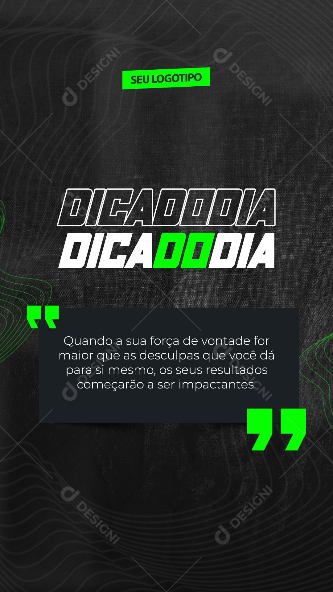 Dica do Dia Story Social Media PSD Editável