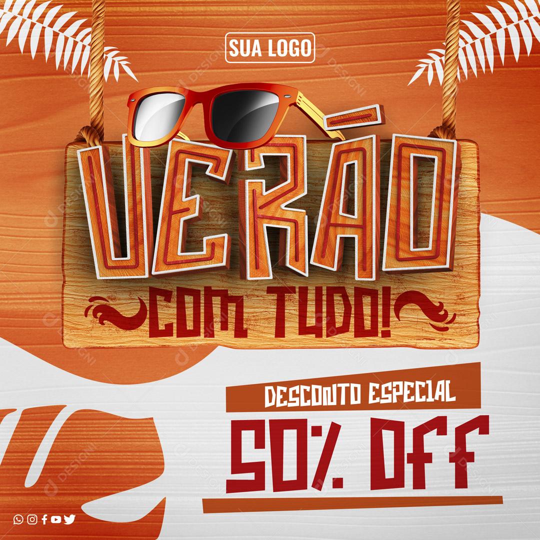 Verão Com Tudo Social Media PSD Editável