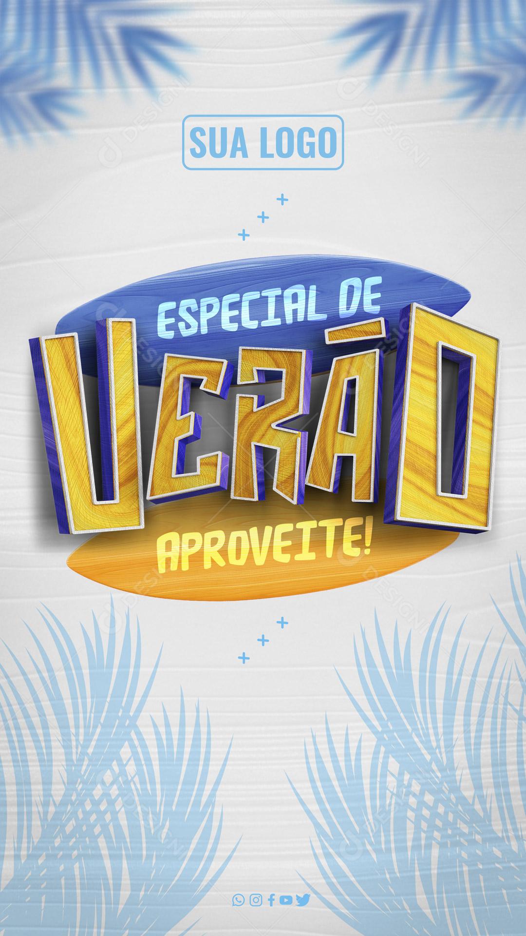 Especial De Verão Aproveite Story Social Media PSD Editável