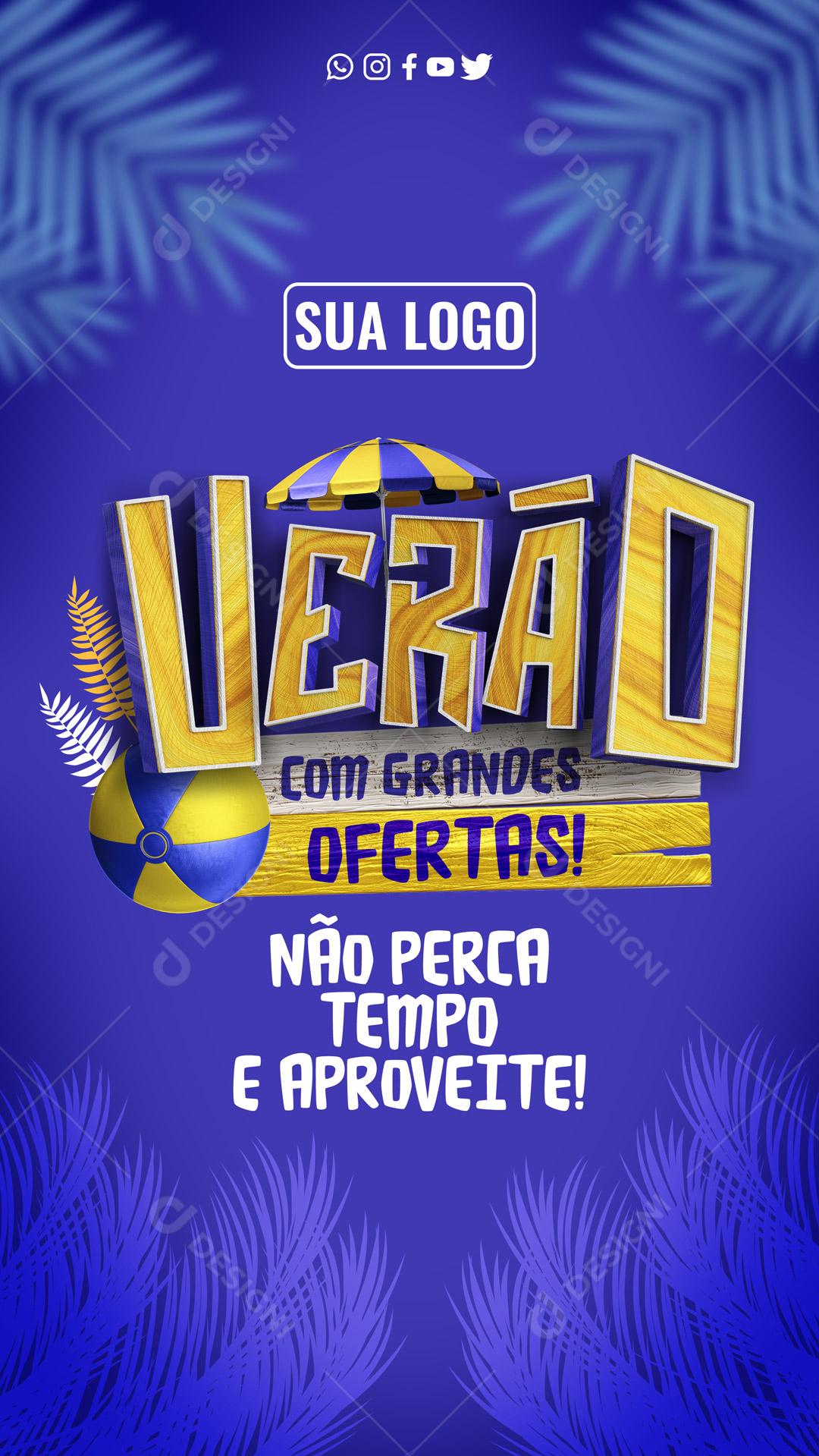 Verão Com Grandes Ofertas Story Social Media PSD Editável