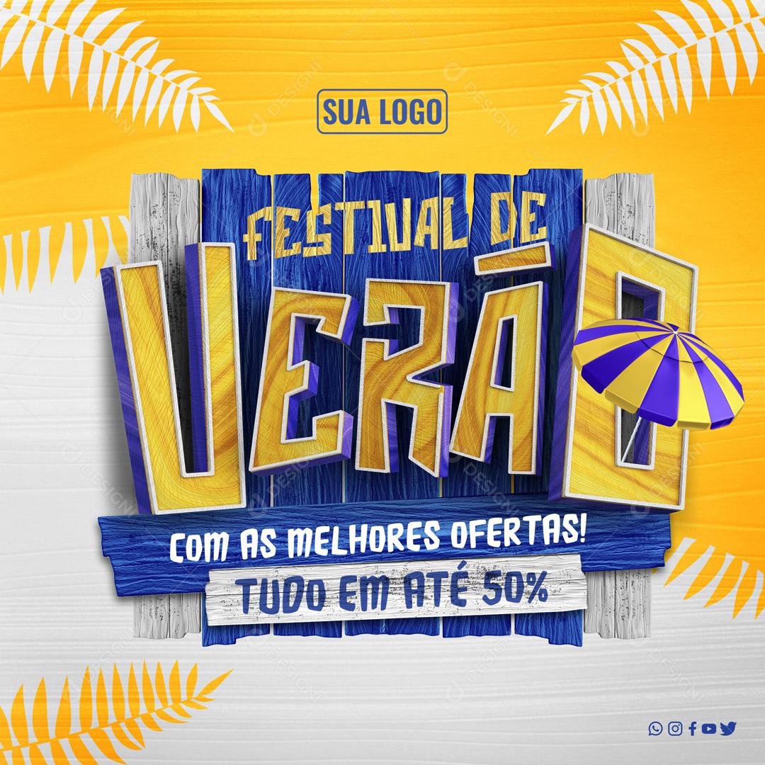 Festival De Verão Com Melhores Ofertas Social Media PSD Editável