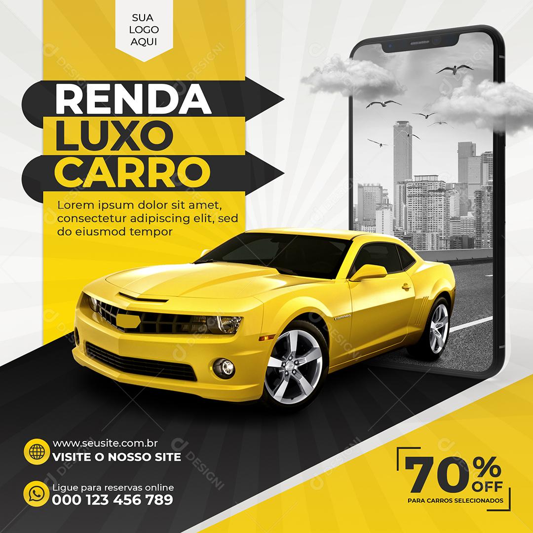 Social  Media Concessionária Renda Luxo Carro PSD Editável