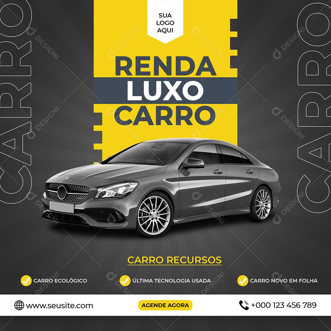 Social Media Concessionária Renda Luxo Carro PSD Editável