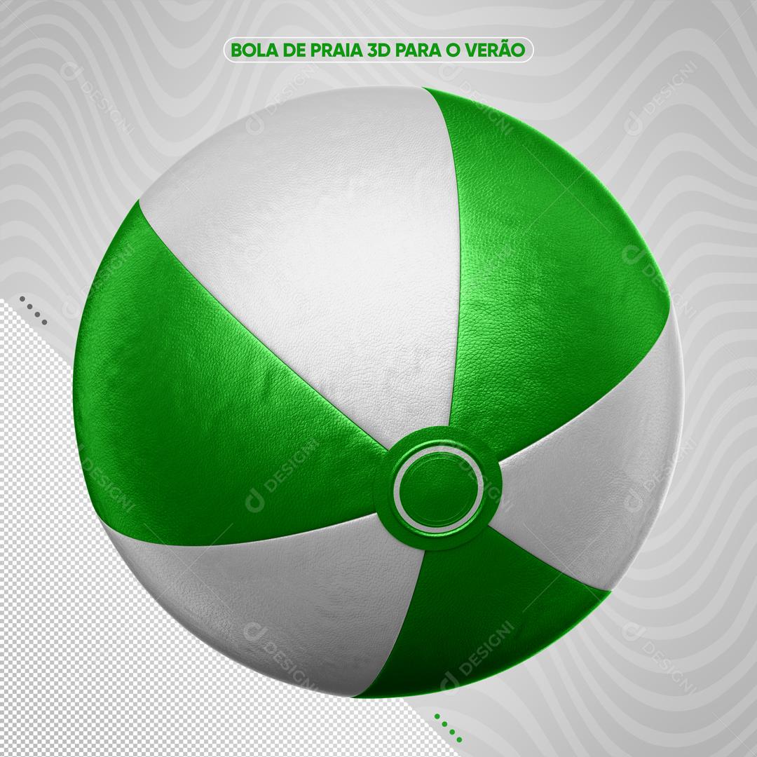 Bola De Verão Branca Com Verde Para Composição PSD