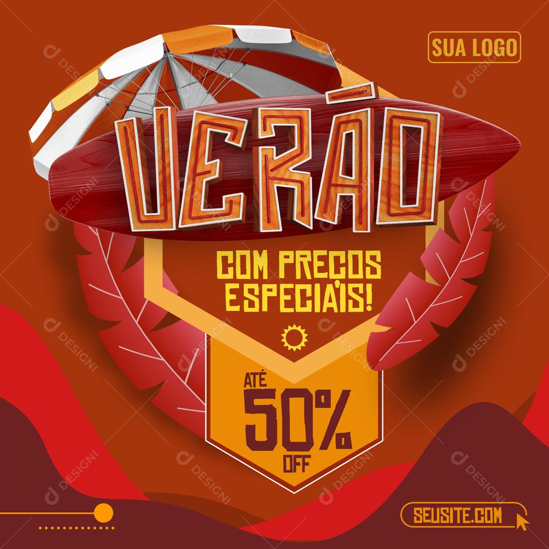 Verão Com Preços Especiais Social Media PSD Editável