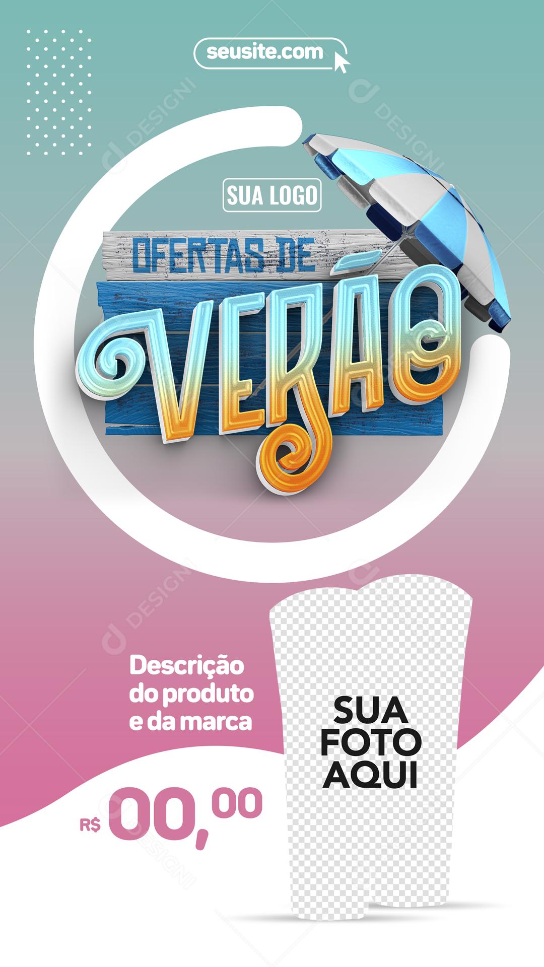 Ofertas de Verão Para Produtos Social Media PSD Editável