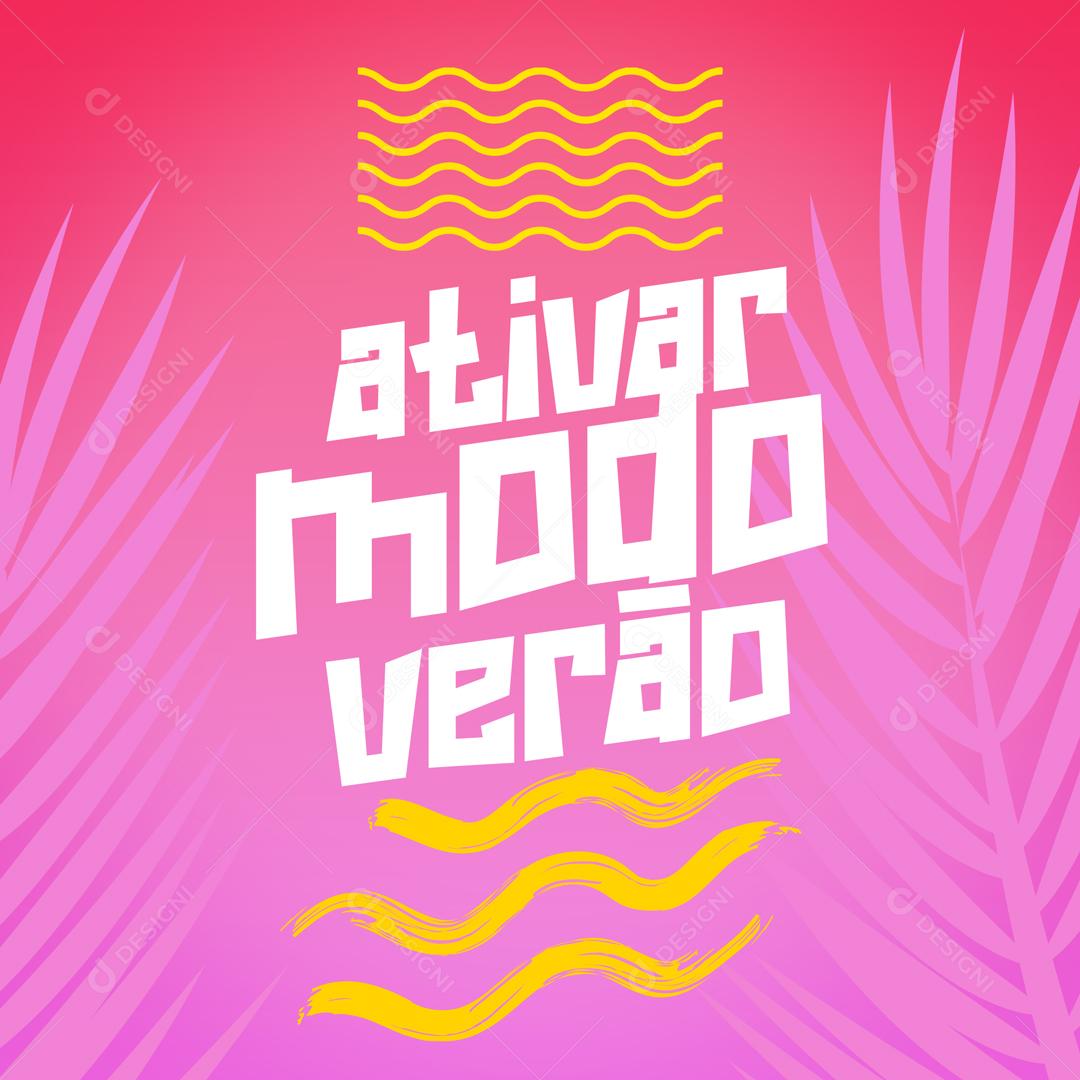Ativar Modo Verão Social Media PSD Editável