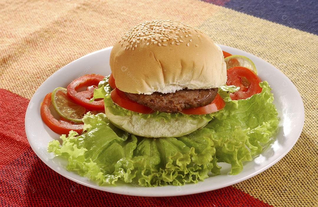 Hambúrguer Caseiro De Carne De Cabra Imagem JPG