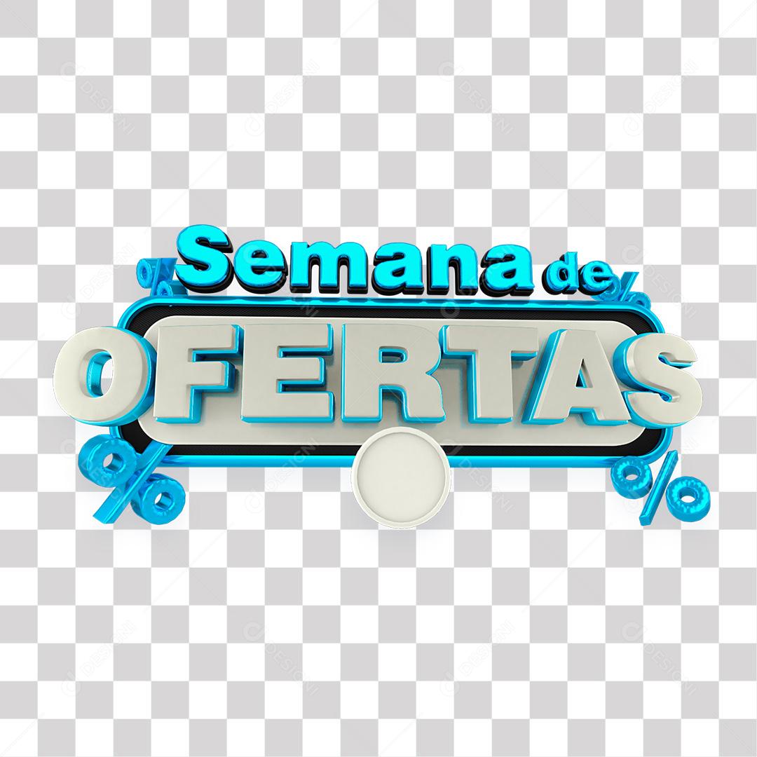 Semana de Ofertas Selo 3D Para Composição PNG Transparente