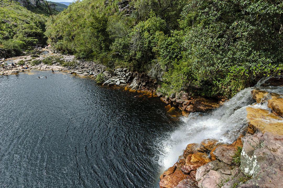 Vista Da Cachoeira Do Diabo Imagem Da Chapada Diamantina JPG