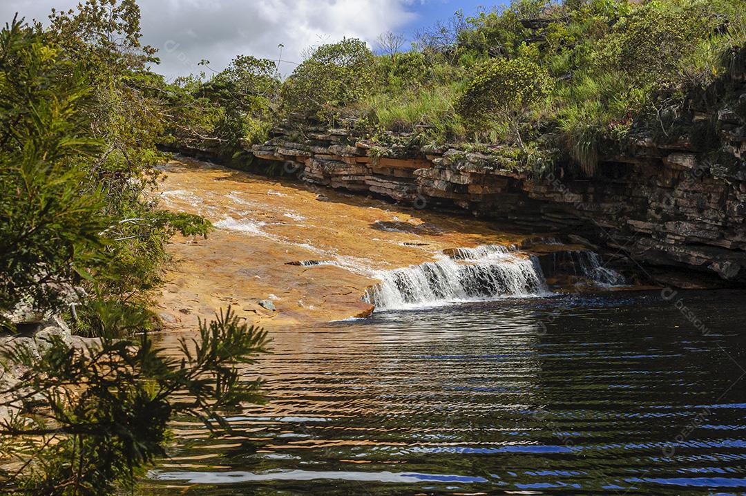 Vista Da Cachoeira Do Rio Mucugezinho Imagem JPG