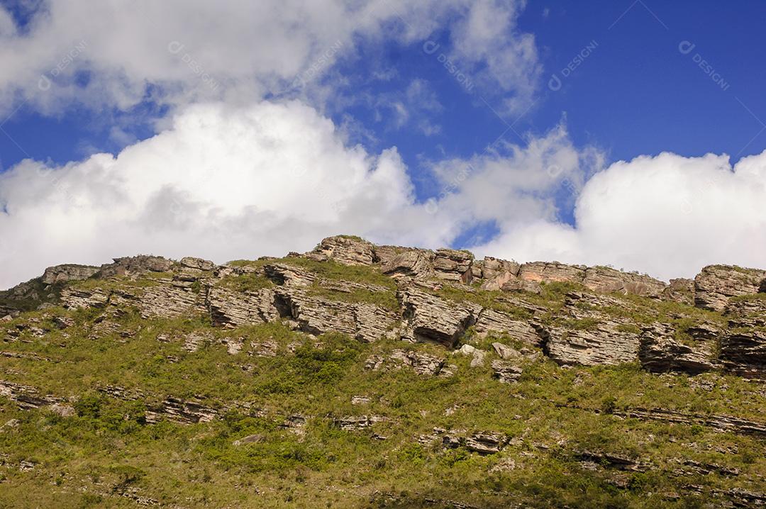 Penhasco Rochosos No Parque Nacional Da Chapada Diamantina Imagem JPG