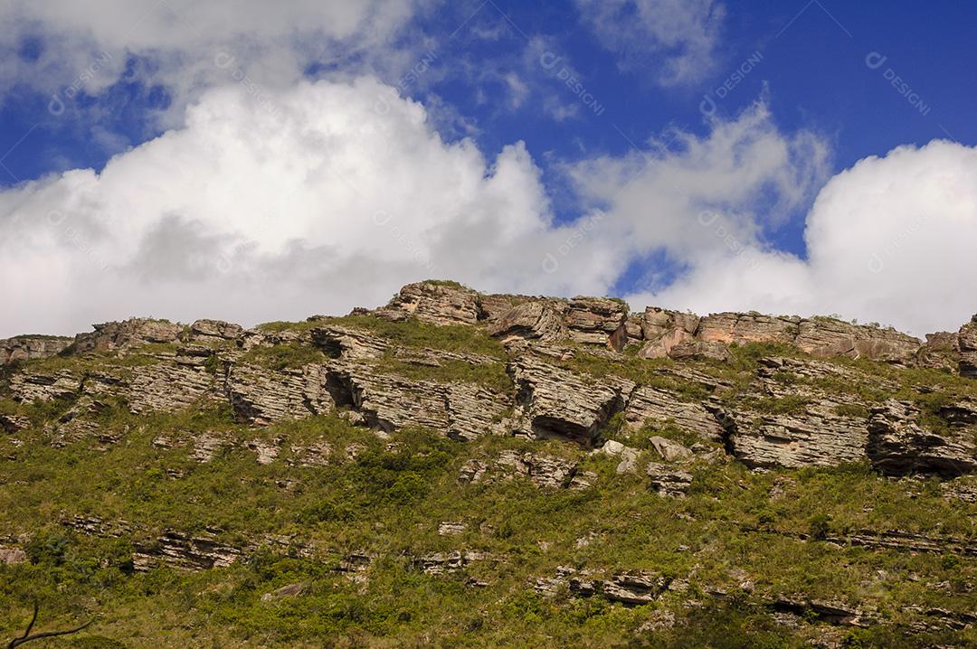 Penhasco Rochosos No Parque Nacional Da Chapada Diamantina Imagem JPG