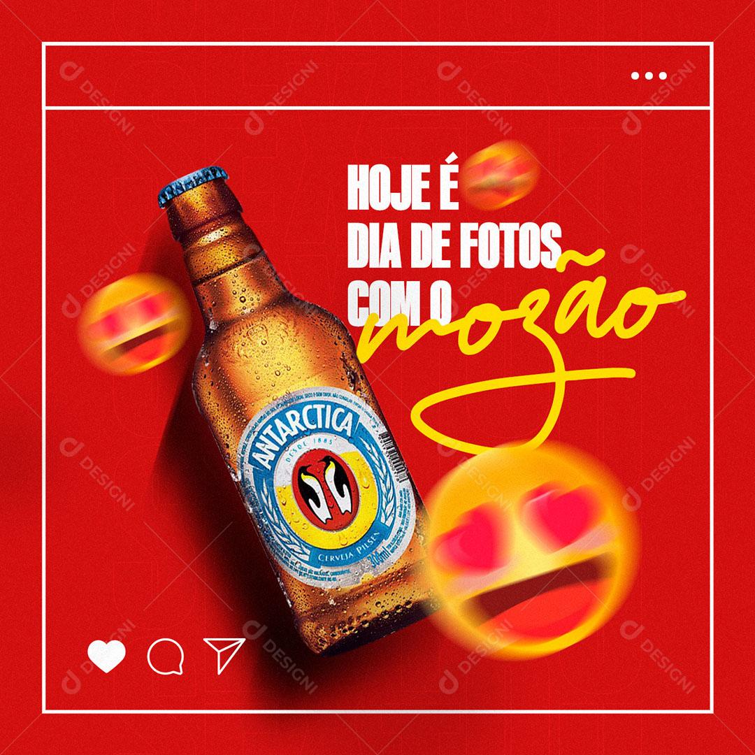 Hoje é Dia de Fotos com o Mozão Social Media PSD Editável