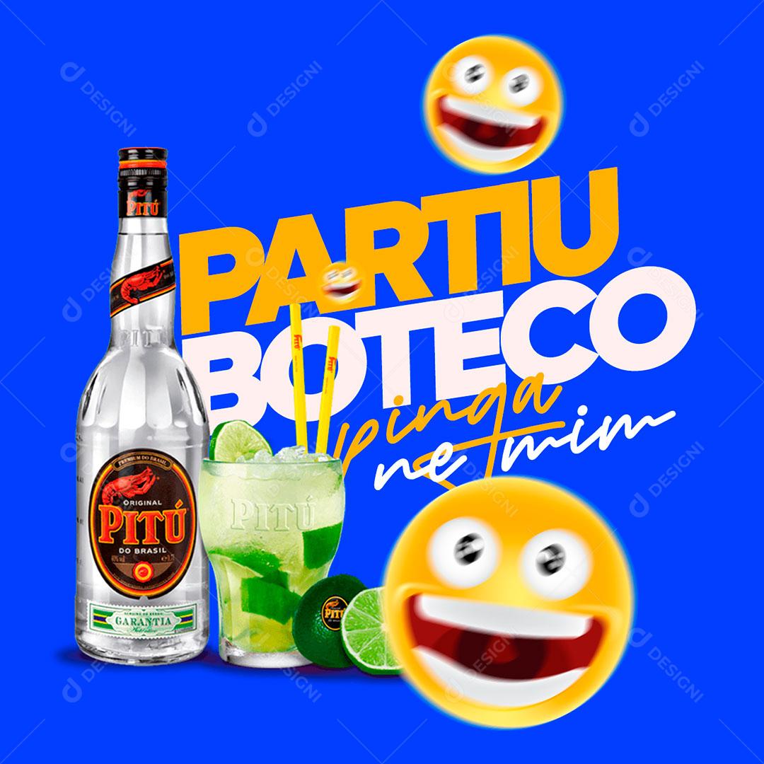 Partiu Boteco Pinga ne Mim Social Media PSD Editável