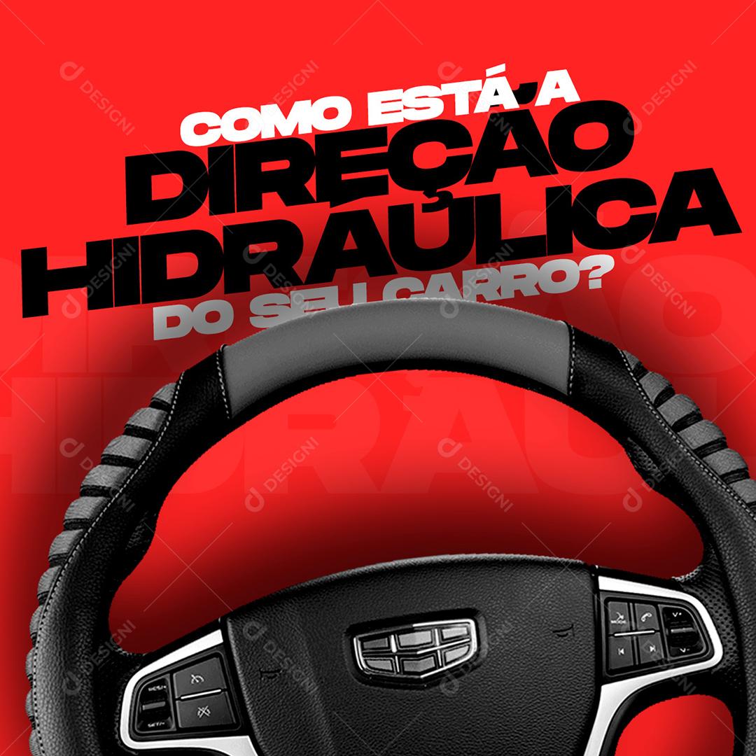 Social Media Como Está A Direção Hidraulica Do Seu Carro  AutoPeças PSD Editável