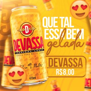 Social Media Que Tal Essa Bem Gelada Devassa Bebidas PSD Editável