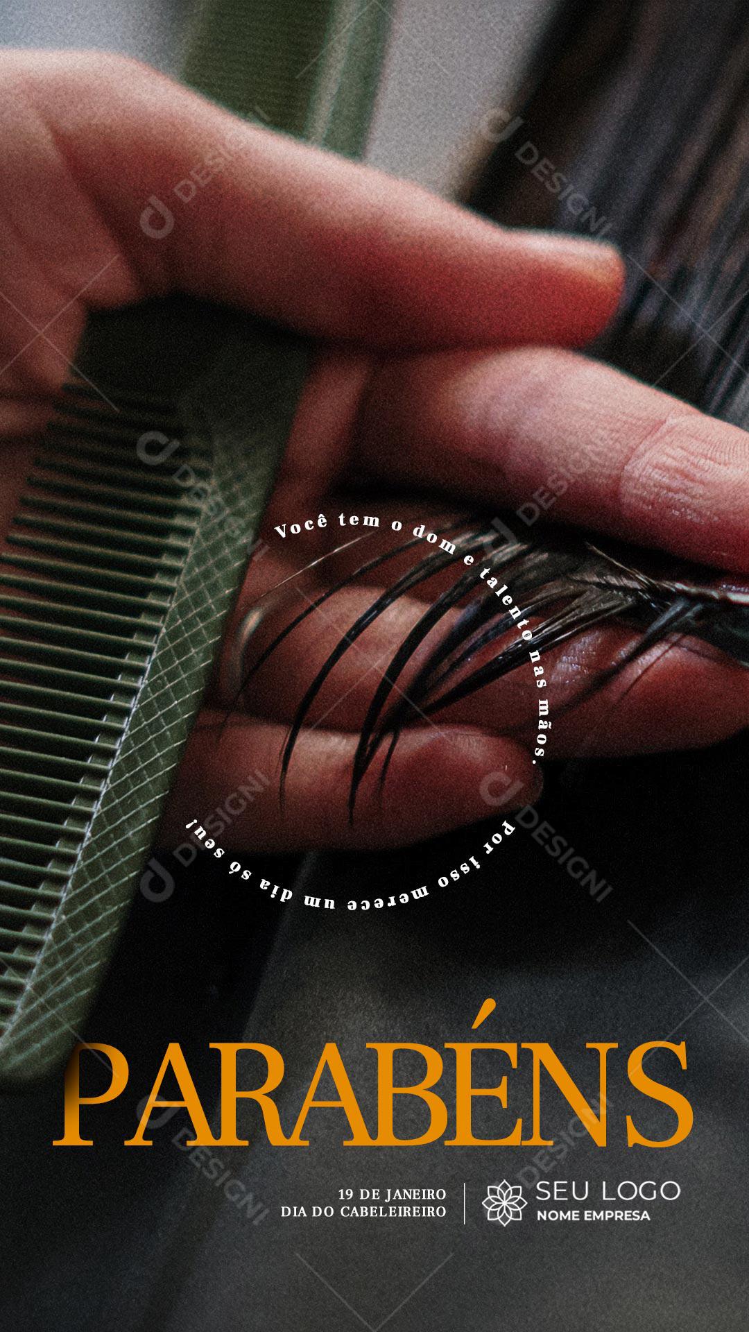 Parabéns A Todos Os Barbeiros E Cabelereiro Social Media PSD Editável
