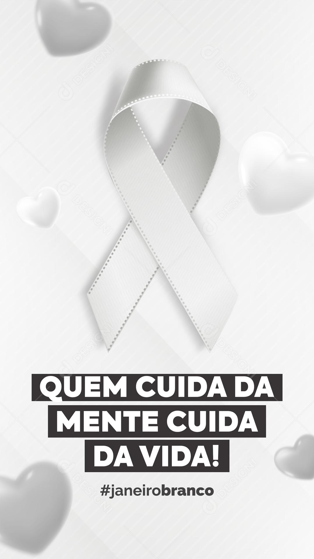 Quem Cuida Da Mente Também Cuida Da Vida Social Media PSD Editável