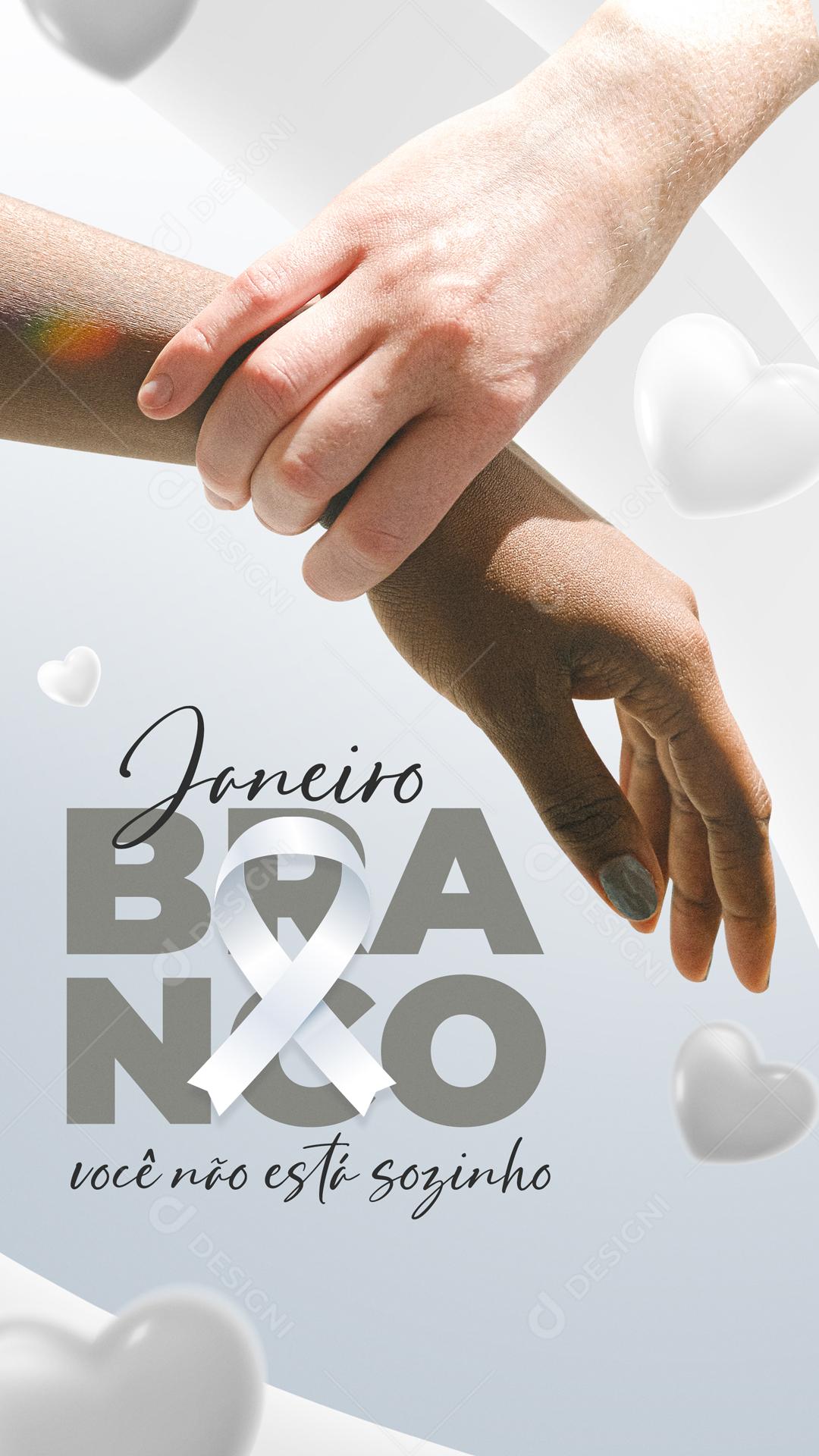 Janeiro Branco Sua Saúde Mental Também Importa Social Media PSD Editável