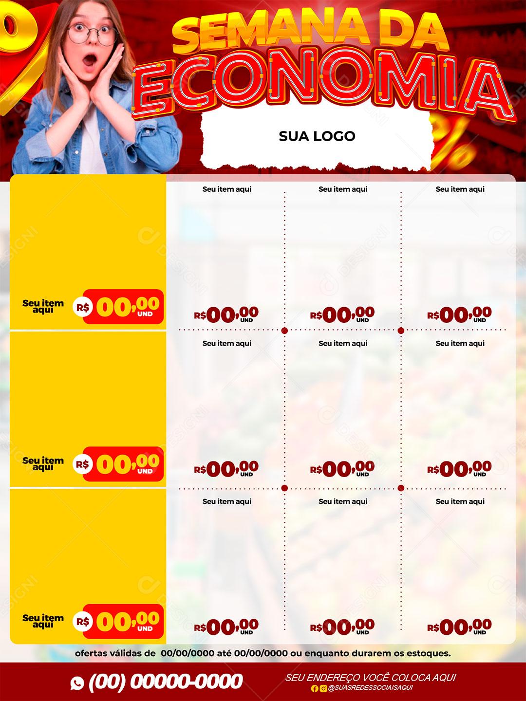 Encarte Template Social Media Semana da Economia PSD Editável