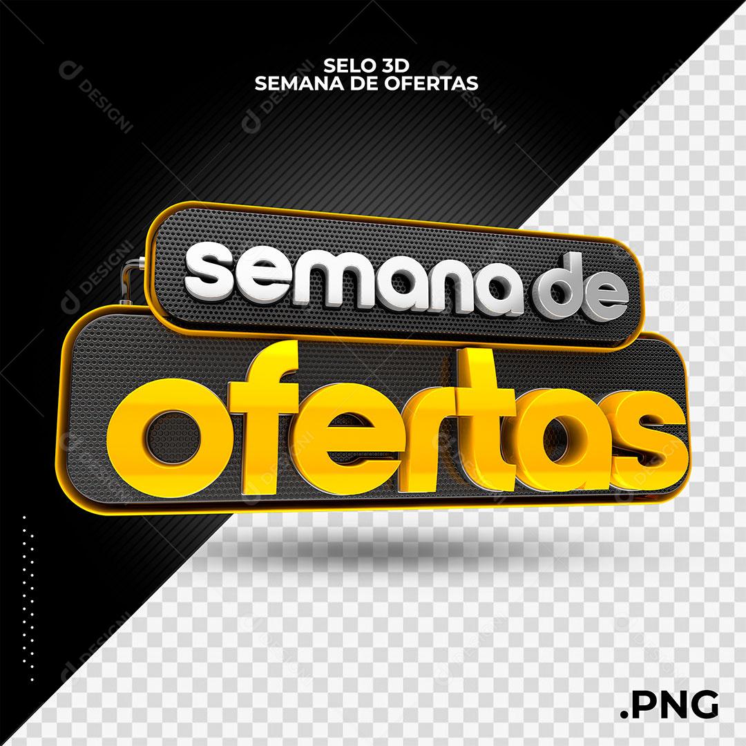 Semana de Ofertas Selo 3D Para Composição PSD