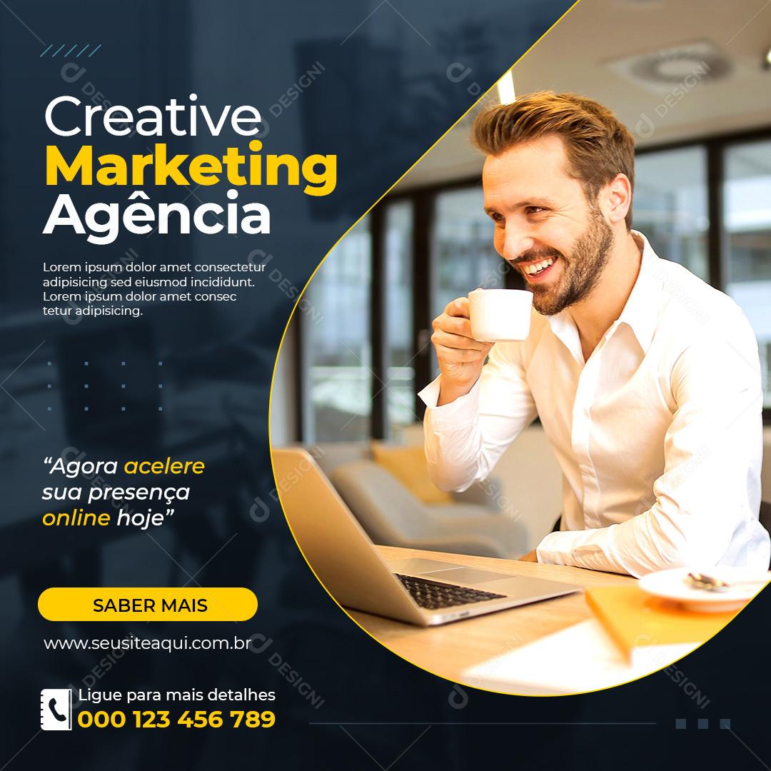 Social Media Creative Marketing Agência Online PSD Editável