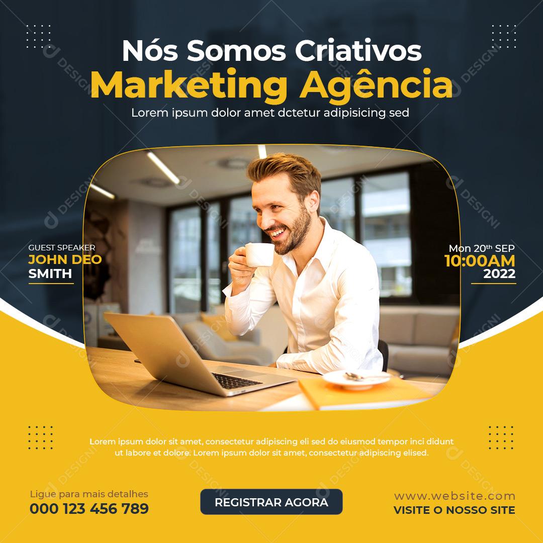 Marketing Nós Somos Criativo Agências Webinar Social Media PSD Editável